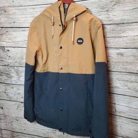 Ride Hawthorne Snowboard Jacket Men's Size Small  Brown / Black Fair Condition - Picture 1 of 16
